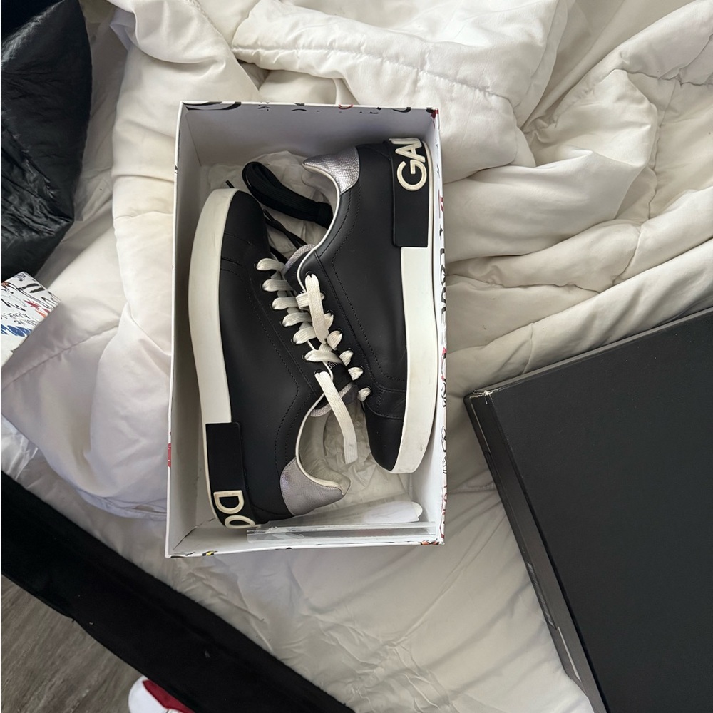 Dolce & Gabbana Black and Silver Women's Sneakers